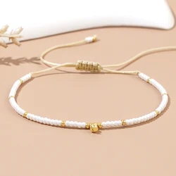 1PC Summer Fashion 3mm Color Retaining Electroplated Metal Copper Beads Fine Glass Beads Beaded Bracelet, Leisure Holiday Gift
