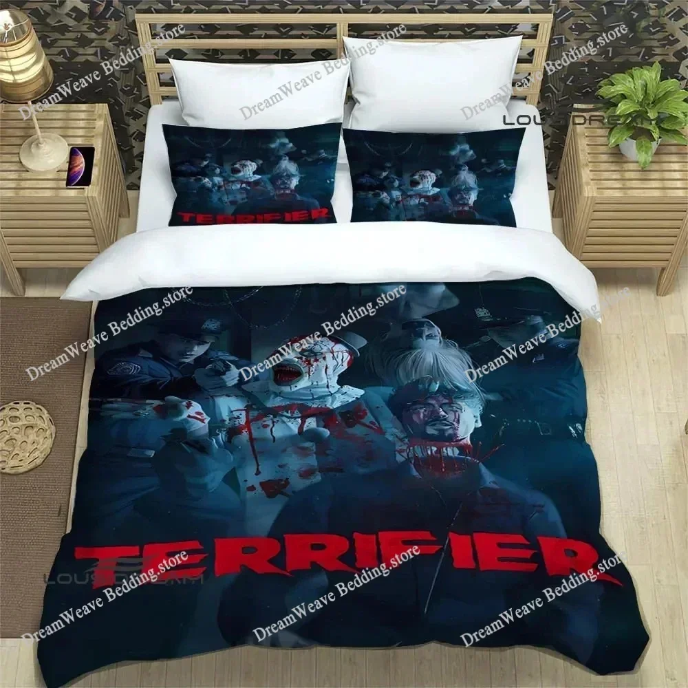 Terrifier Horror Printed Bedding Sets Exquisite Bed Supplies Set Duvet Cover Bed Comforter Set Bedding Set Luxury Birthday Gift5
