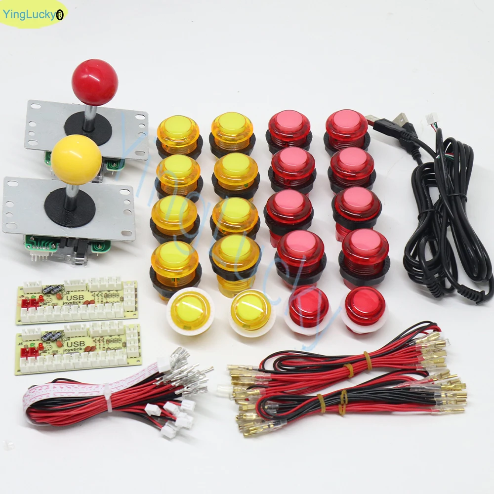 Arcade Game Cabinet - DIY LED-Joystick-Kit, verzögerungsfreier USB-Encoder, Sanwa-Joystick, 5V,