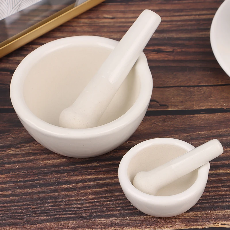 60/80/100mm Mortar And Pestle, Spice Crusher, Hard Food Kitchen Tool,Ceramic Bowl,  Vanilla, Spice Tea, Garlic Grinder