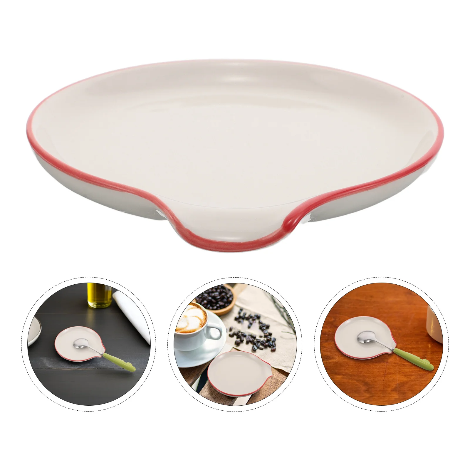 

Керамическая подставка для кофейной ложки, фарфоровая термостойкая подставка для чайной ложки для эспрессо, подставка для кухонной утвари для аксессуаров для кофейной станции