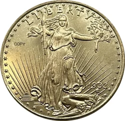 United States Liberty 1933 Twenty 20 Dollars Saint Gaudens Double Eagle With Motto In God We Trust Gold Copy Coins