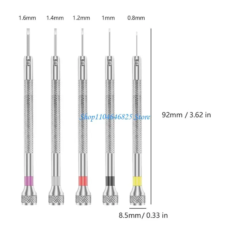 Professional Watch Repair Tool 3PCS Ergonomic Screwdrivers Replaceable Tip