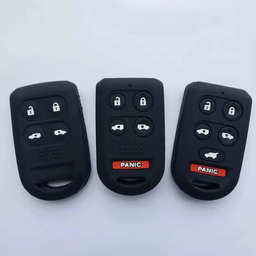 Skin Jacket Key Shell Remote Case Holder For Honda Odyssey 2005-2010 Silicon Key FOB 4 5 6 Buttons