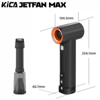 KiCA JetFan Max Handheld Violent Fan Turbo Wind Speed, Aluminum Alloy Material, 6x4000mAh, Over 85000RPM&900g, Up to 5.5 Hours