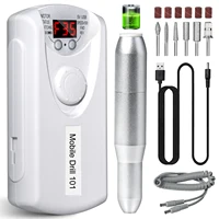Taladro de uñas de 35000RPM para uñas, manicura recargable, taladros eléctricos profesionales de poco ruido, lijadora de pulido inalámbrica