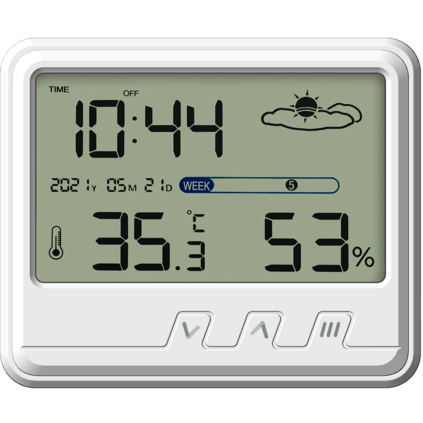 

Multifunctional Indoor Household Thermo-Hygrometer Home Electronic Temperature Humidity Gauge with Alarm Clock and Backlight