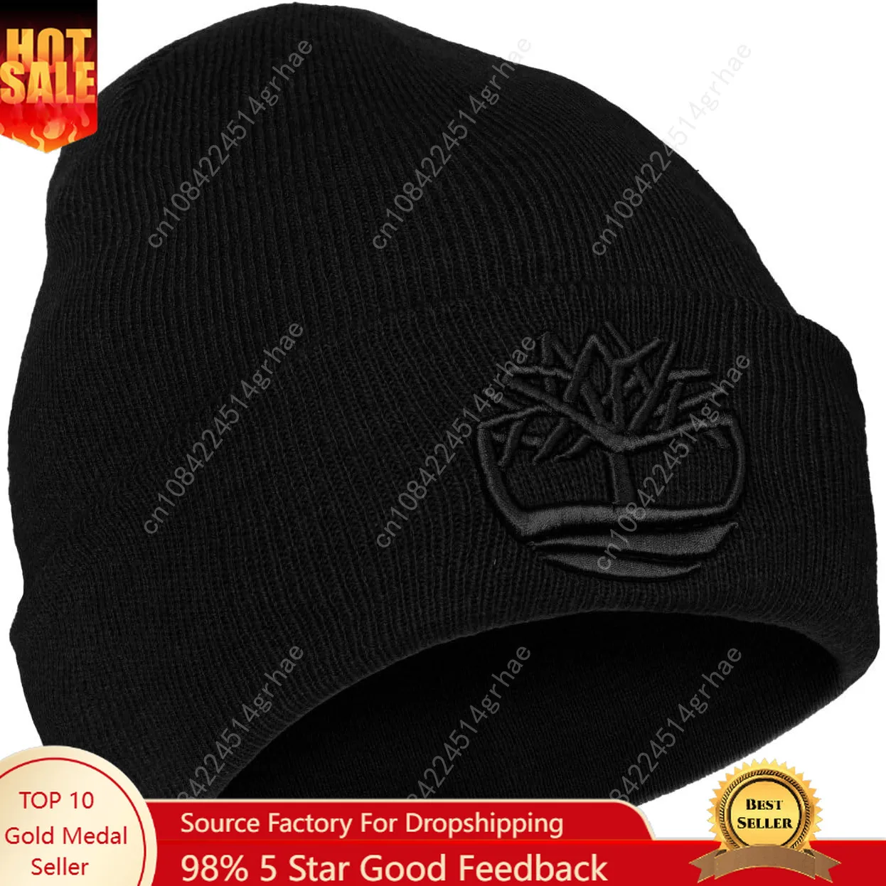 

Timberland Men’s Tonal 3D Embroidery Beanie - Soft Knit Winter Hat, Raised Logo, Warm Stretch Fit for Cold Weather Wear