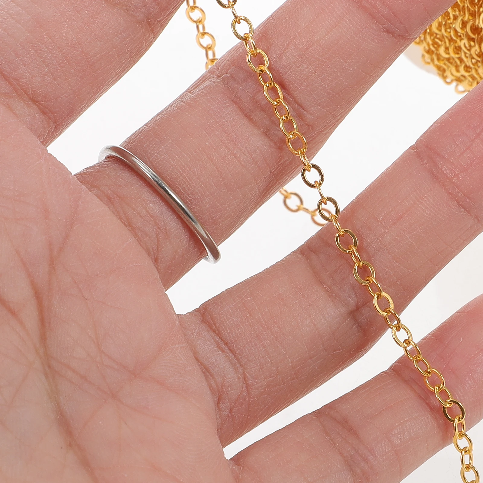 

Copper Chain Roll for DIY Crafts Necklace Bracelet Ankle Chain Handbag Strap Crossbody Purse Hardware Replacement Spool