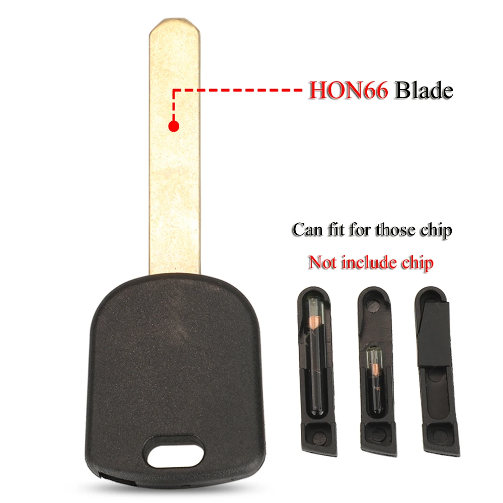 

jingyuqin Remote Ignition Car Key Shell For Honda Accord Civic CR-V XR-V Jade HON66 Blade Transponder Empty Shell Without Chip