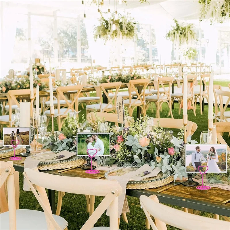 AK51-80Pcs Table Number Holders Place Card Holder Picture Holders For Wedding, Birthday Anniversary Party, Restaurant
