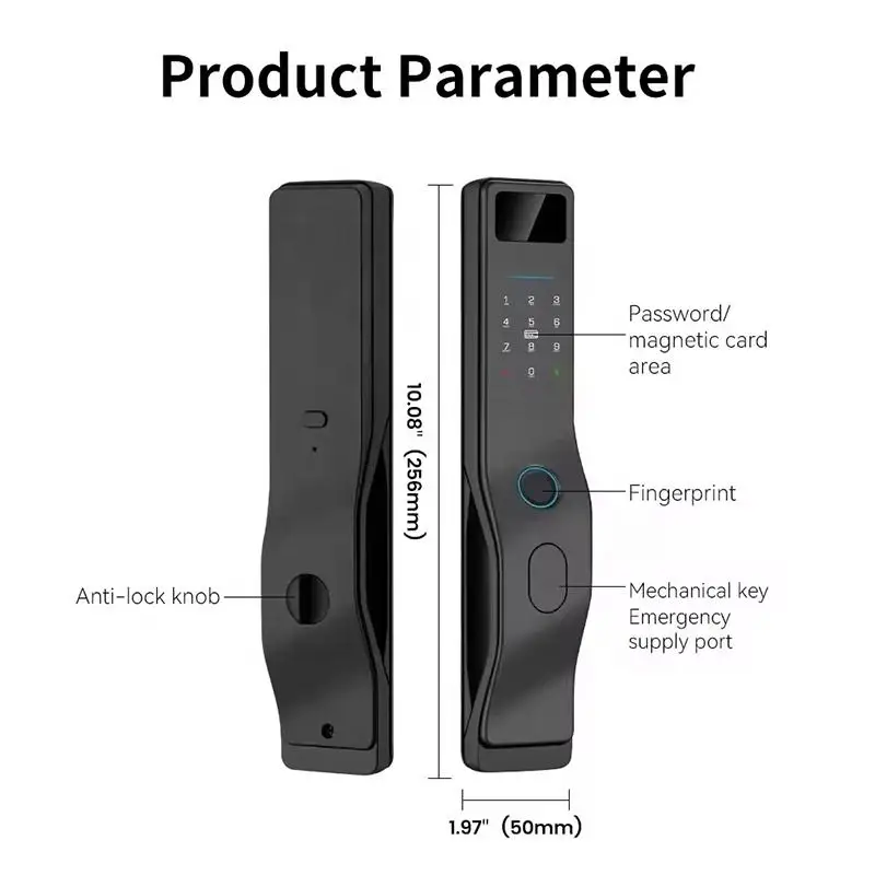 STLF Automatic Digital Tuya App Remote Control Aluminum Wood Smart Lock 5050 Model Intelligent WiFi Fingerprint Password Card