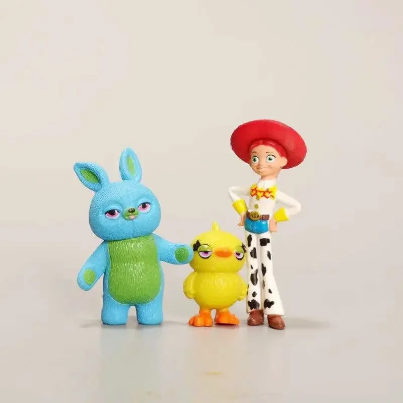 2023 Toy Story 7PCS Action Figure Toys Woody Jessie Buzz Lightyear Forky Pig Bear Figura Model set Doll Figurine regali per bambini