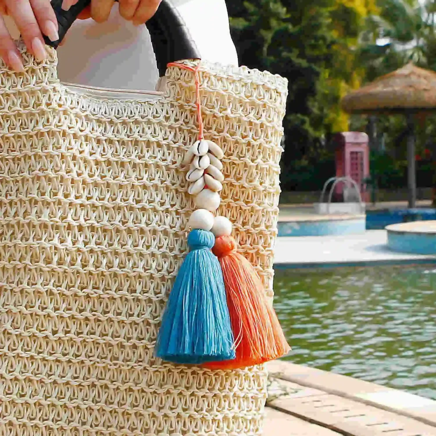 Bolsa de praia casual feminina CTW1, bolsa de férias