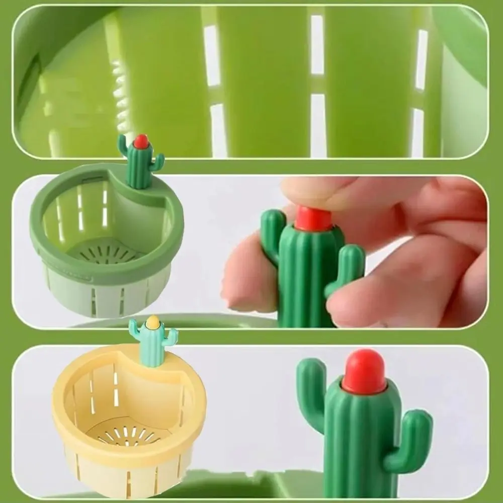 Cactus Kitchen Sink Drain Strainer Sink Drain Basket Cute Plug Filter Basket Durable Sink Drain Filter Food Waste Catcher