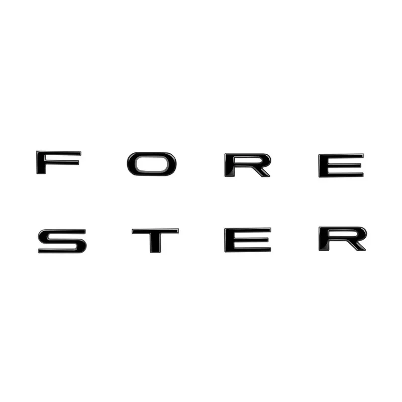 For Subaru Forester Emblem Logo Stickers Rear Door Decals Car Accessories 8pcsTailgate Insert Letters 2024 2025 Badge  Raised
