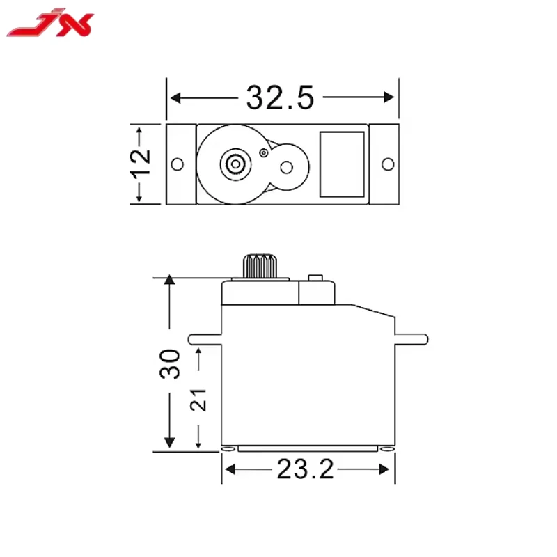 JX PDI-933MG 3.5KG Serwo Cyfrowe z Metalowymi Przekładniami o Dużym Momencie Obrotowym do Modeli Samochodów RC 1/18, Ciężarówek, Helikopterów, Robotów, Mikro Serwo RC