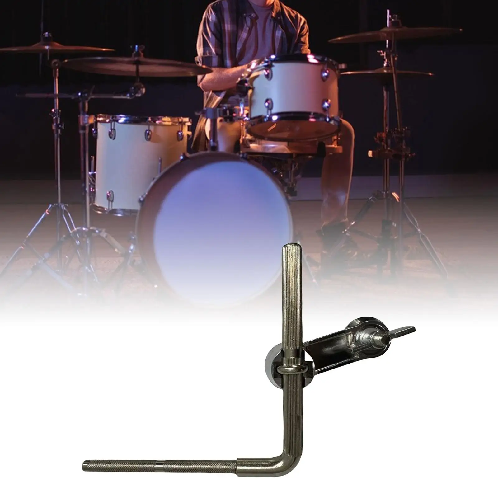 

Cowbell Clamp Portable Easy to Install Percussion Mounting Bracket for Musical Instrument Cowbell Percussion Part Accessories