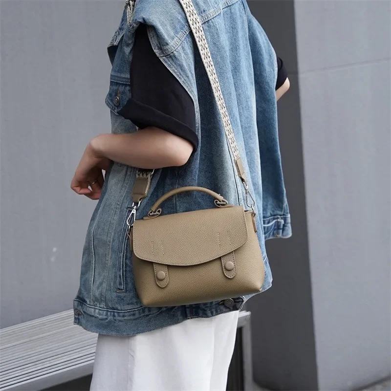 

Ladies Soft Cowhide Retro Crossbody Bags Women's Cow Genuine Leather Messenger Bags Female Luxury Fashion Shoulder Handbags Lady