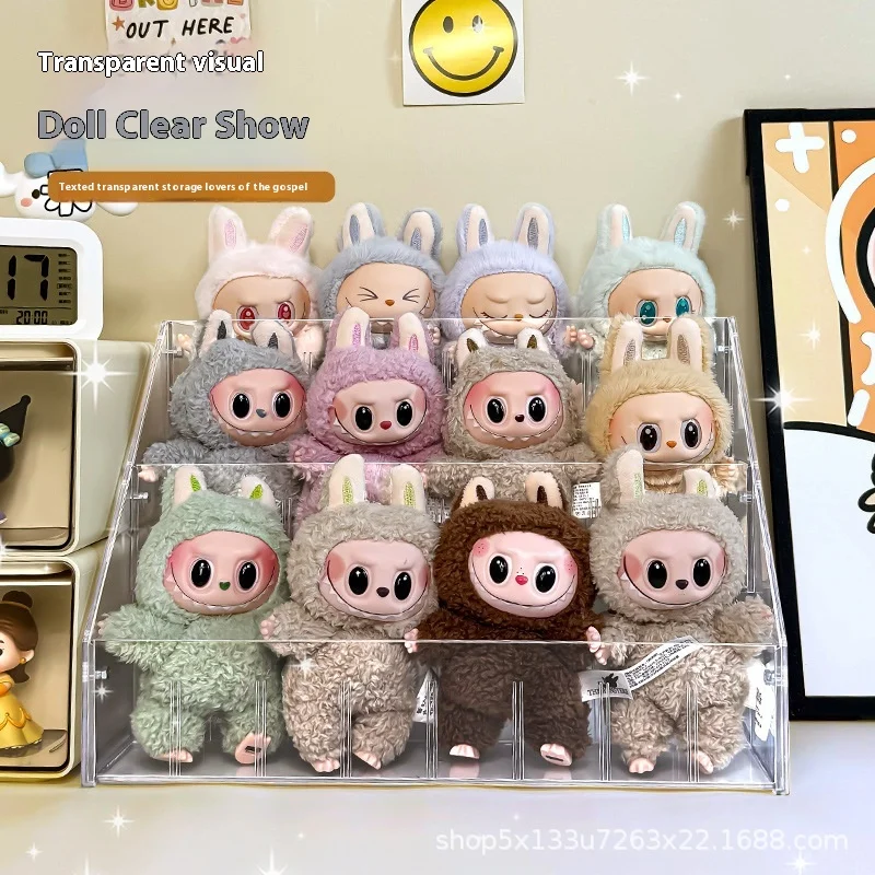 

Blind Box Storage Ladder Style Display Rack Doll Doll Transparent Acrylic Handmade Bubble Mart Cute Grain Storage Rack Toy Box