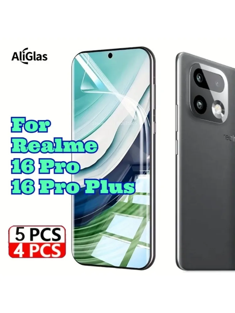 4-5 szt. Ultra Przezroczysta Folia Hydrożelowa Ochronna na Ekran Telefonu Realme 16 Pro Plus, Ultracienka Miękka Folia TPU do Realme 16 Pro — zdjęcie produktu 7