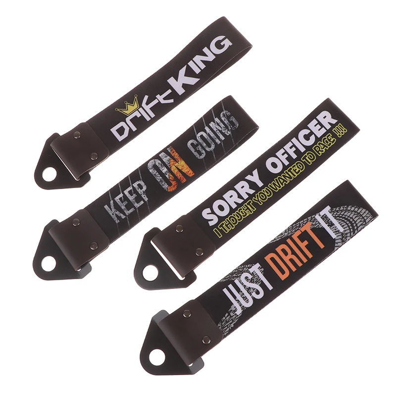 1PC Tow Strap Car Trailer Strap Tow Bar Nylon Car Tow Rope Hook Front Bumper Decorative Tow Hook Tuning Shitbox