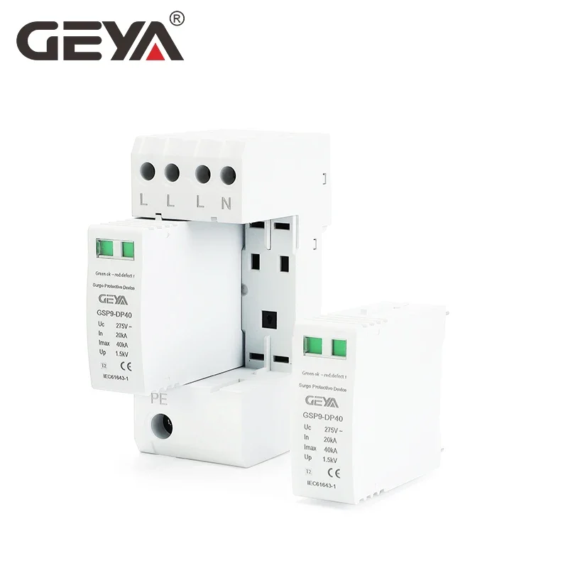 GEYA GSP9 3P+N 36mm SPD 20~40KA Surge Protector Lightning Protection Low-voltage Arrester Device AC275V SPD image 3