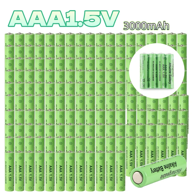 

Batería AAA1.5V, batería recargable de iones de litio de 3000mAh, para relojes, ratones, ordenadores, juguetes, etc.