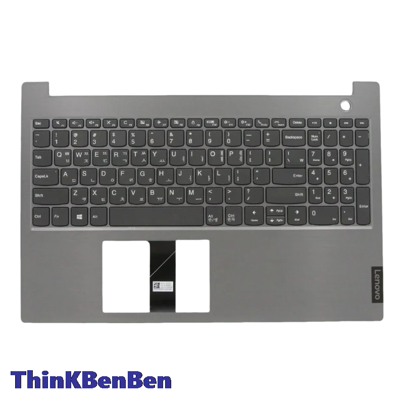 لوحة مفاتيح كورية مع غطاء علوي رمادي معدني ، غطاء قشرة مسند اليد لـ Lenovo ThinkBook 15 IML IIL لاب توب 5CB0W45329