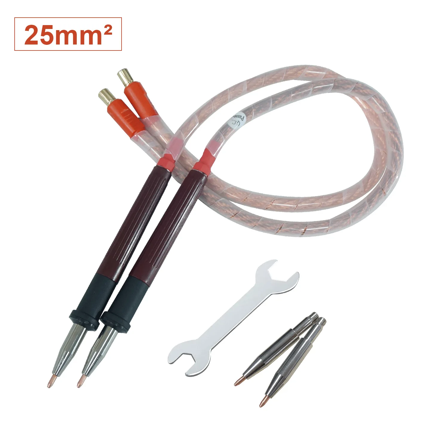 S-75A Split 18650 Lithium Battery Spot Welding Pen Handhold Copper Wire O Plug for Spot Welding Machine Battery Spot Welder