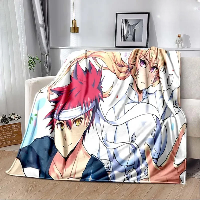 حروب الطعام! Shokugeki no Soma بطانية مطبوعة نزهة البطانيات بطانية دافئة بطانية ناعمة ومريحة المنزل السفر هدية عيد ميلاد