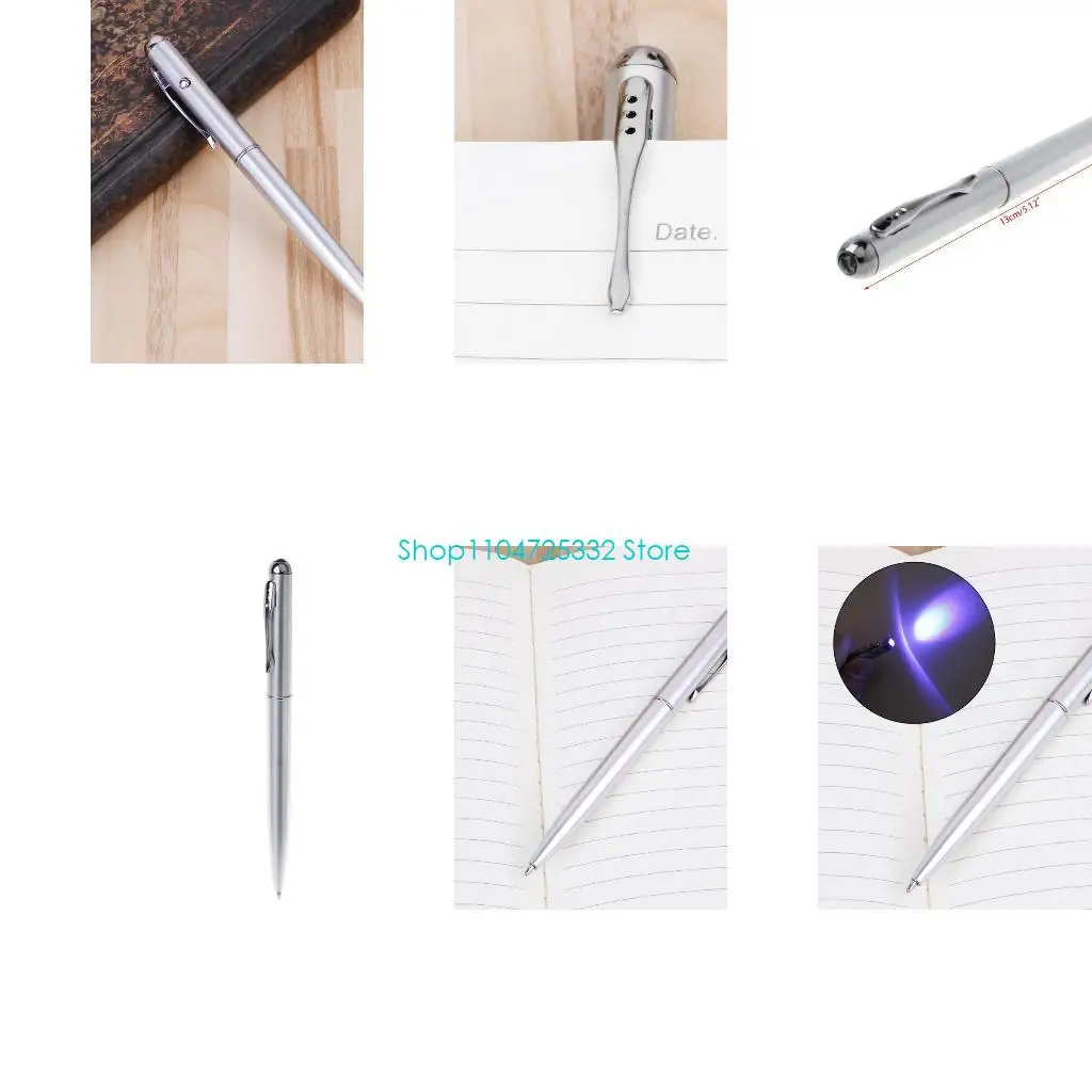 P5EA Creative LED UV Light Ballpoint Pen With Invisible Secret for Spy