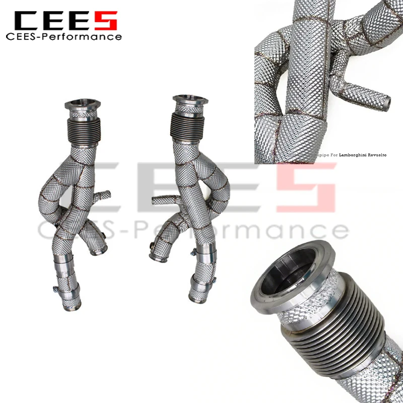

cees New Arrival Exhaust Manifold System for (2023-2025) Lamborghini Revuelto 6.5L V12 Racing Stainless Steel Free Flow Pipe