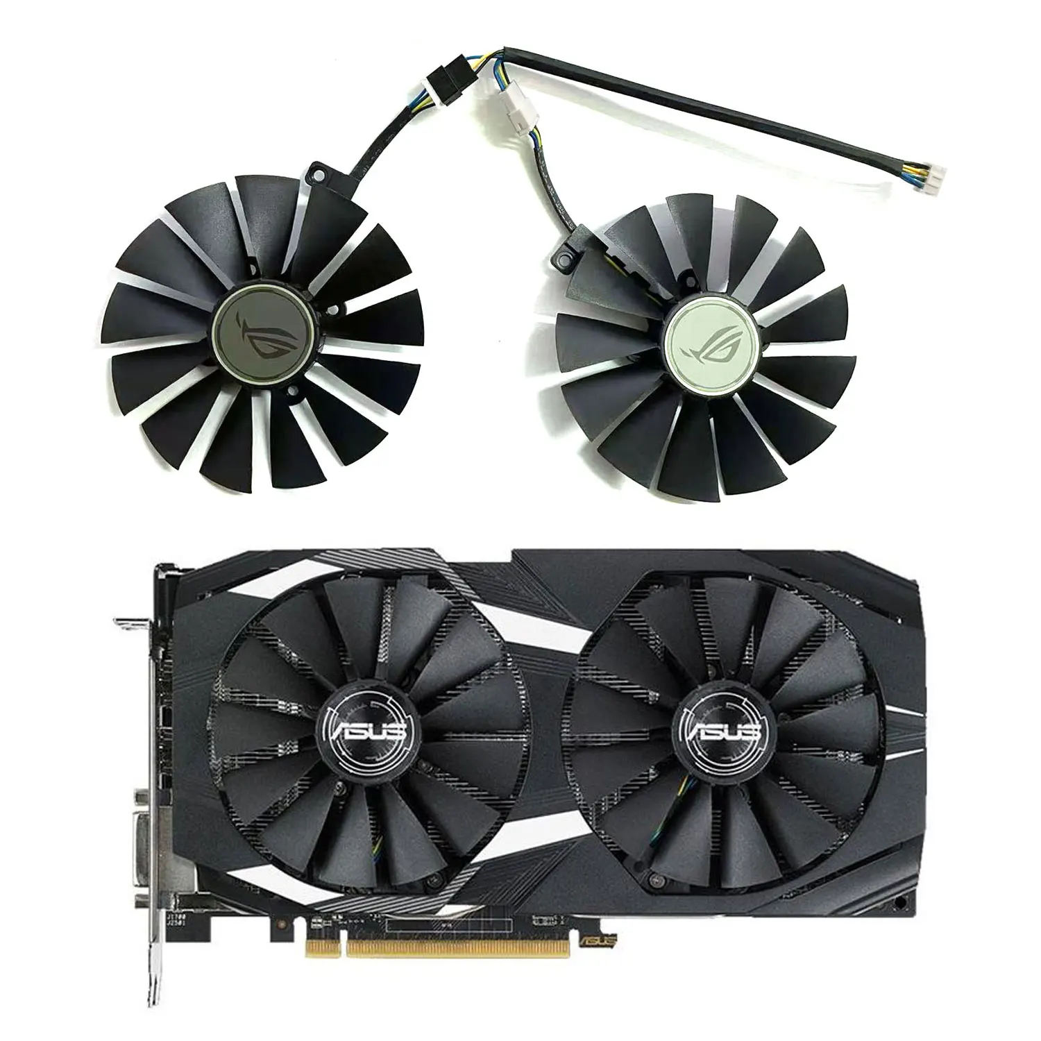 95MM 4PIN T129215SM FDC10M12S9-C T129215BM For ASUS Strix RX 470 580 570 GTX 1050 TI 1070 TI 1080TI Graphics Card