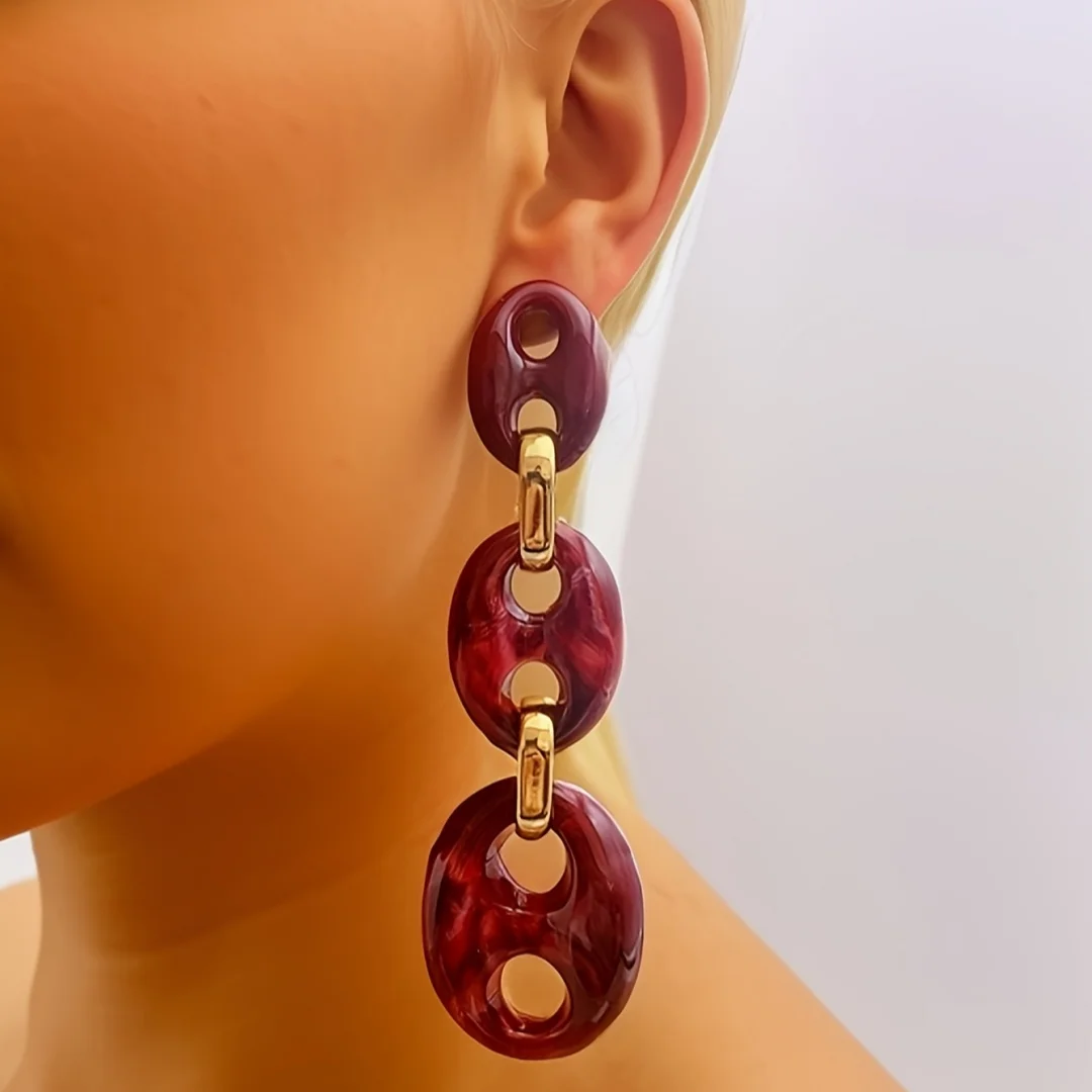 Elegant Acrylic Earrings in Long Drop Style, Perfect for Women of All Ages earrings for women