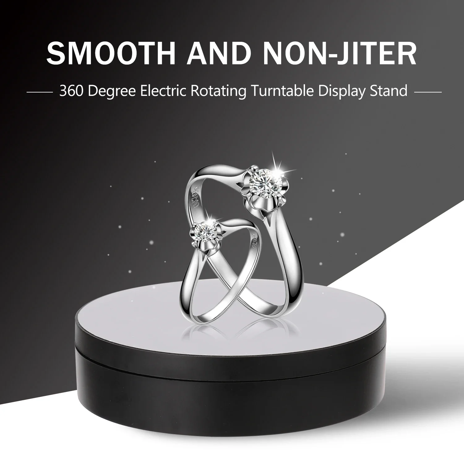 Electric Turntable, Multifunctional 360° Noiseless Rotating Display Table, Max Load 4KG Jewelry Stand