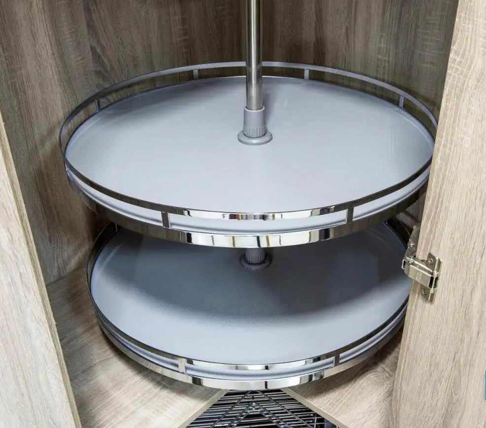 

Cabinet corner pull basket rotates 270 degrees, turntable basket, floor cabinet corner rotate basket 360 degrees