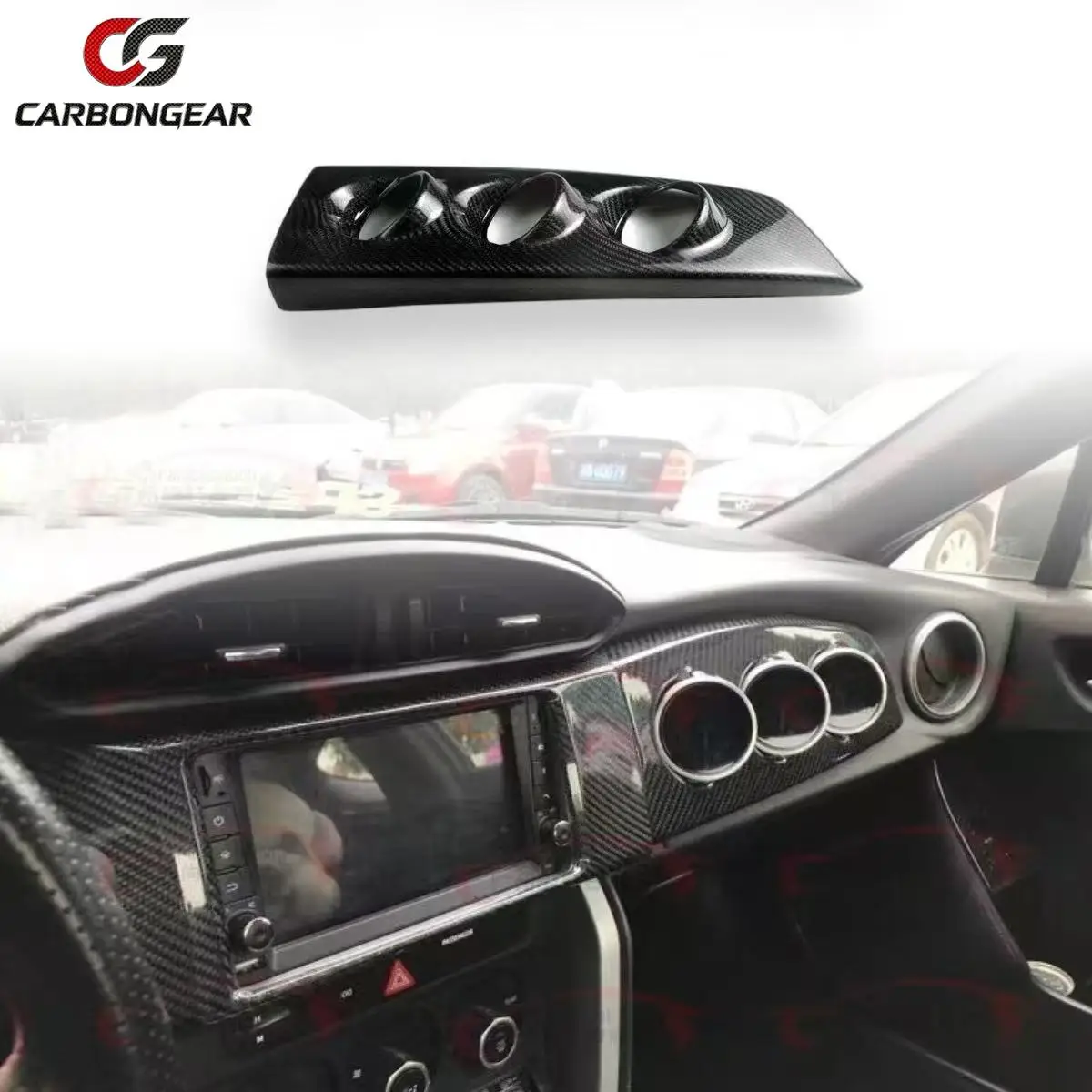 Real Carbon Fiber Interior Dash Parts Dashboard Panel Cover Trim For 2013-2019 Toyota GT86 Scion FRS Subaru BRZ