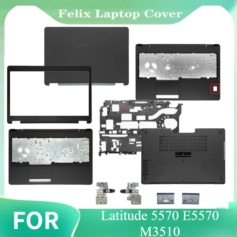 For Latitude 5570 E5570 M3510 NEW Laptop LCD Back Cover Front Bezel Hinges Palmrest Skeleton Bottom Case Hinge cover