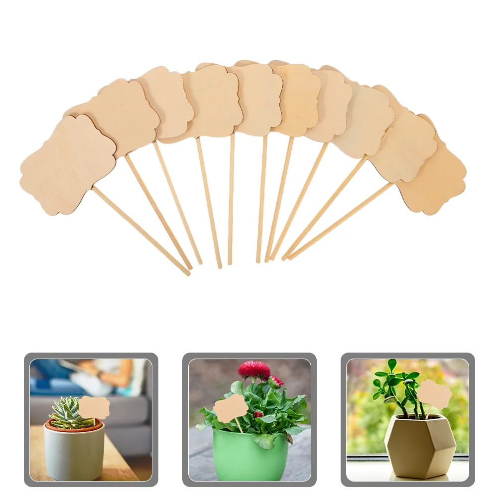 

20Pcs Natural Wood Plant Label Stakes Blank Garden Markers for Outdoor Indoor Plants Decorative Garden Signs for Herbs