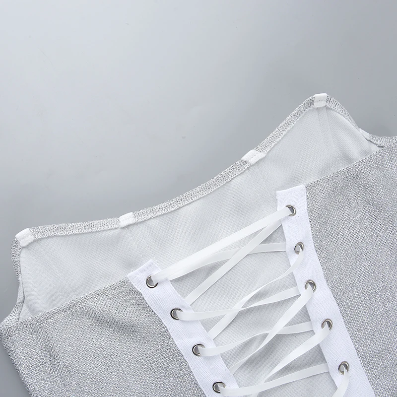 2024 Summer New Sexy Strap Waist Wrap Bra Top With Sparkling Charm Fish Bone Waist Tank Top Women\'s Wear YJ23585DG
