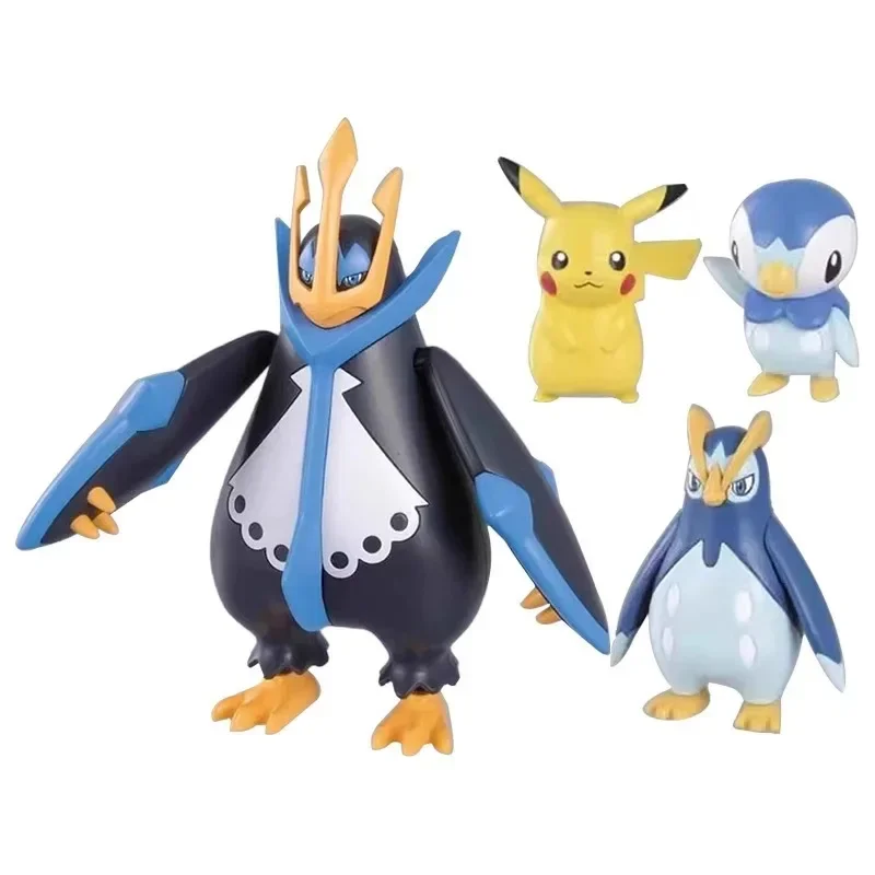 Bandai – figurines Pokemon originales, Empoleon Impoleon, figurine d'action, assemblage Simple, modèle de collection, ornements, jouets modèles