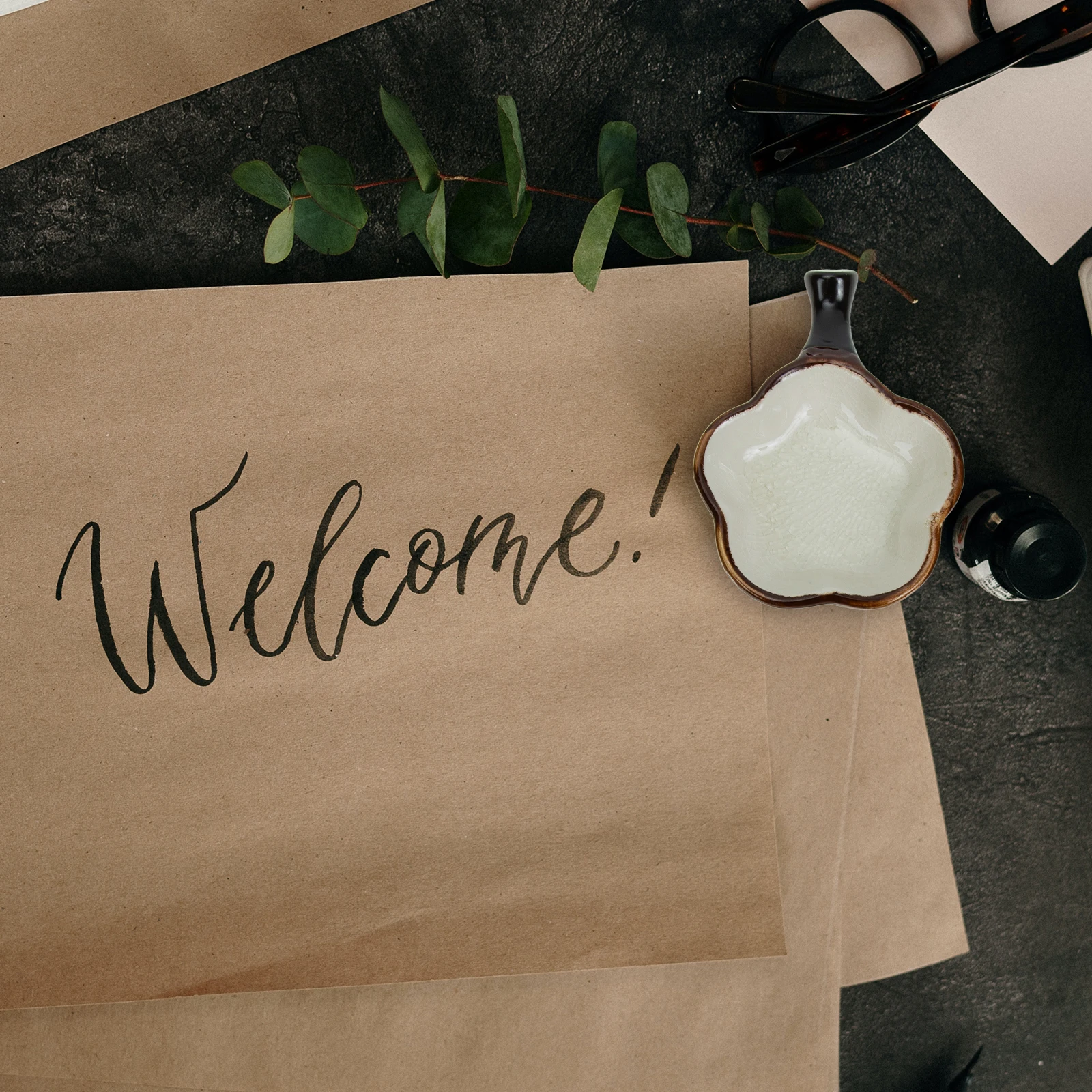 ถาดล้างพู่กันเซรามิก 6 ชิ้น สำหรับงาน DIY นักเรียนศิลปะ ถ้วยล้างพู่กันเซรามิก