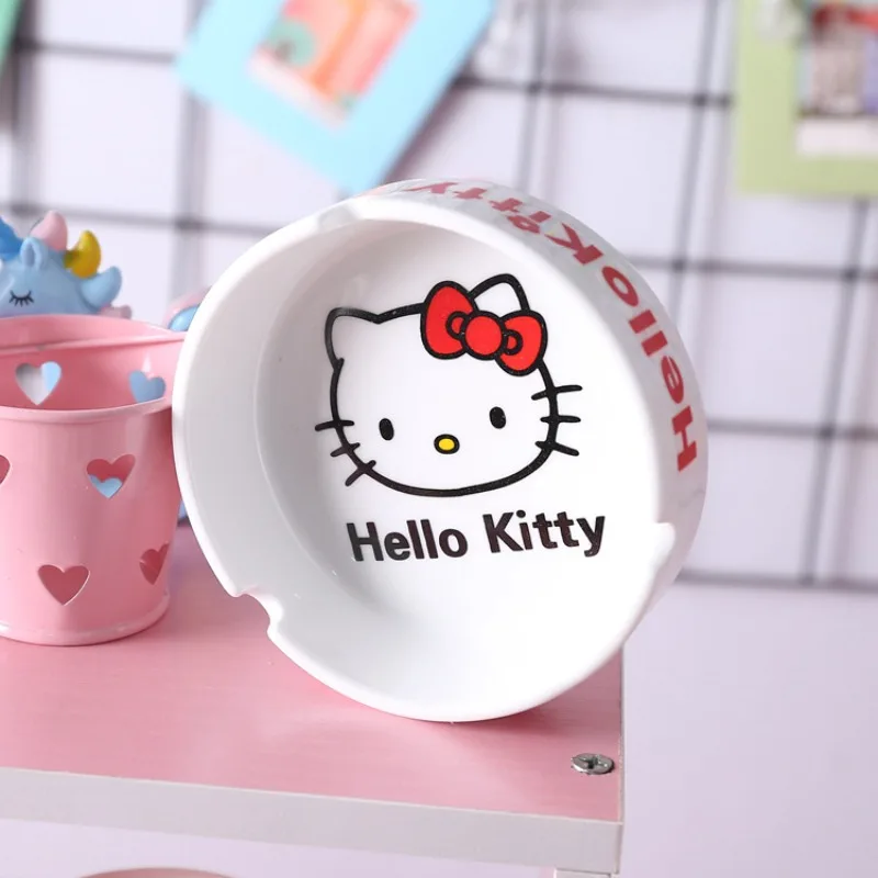 Kawaii Hello Kitty Keramische Asbak Leuke Cartoon Thuis Woonkamer Kantoorbenodigdheden Desktop Decoratie Student Gift Groothandel