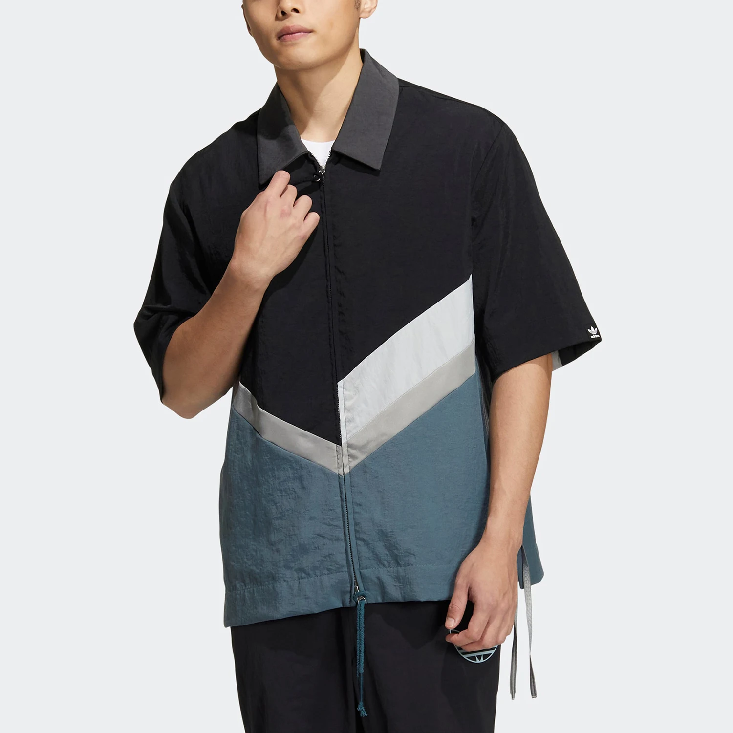 

Оригинальная мужская и женская спортивная рубашка Adidas Trefoil с короткими рукавами и цветовыми блоками HS0980