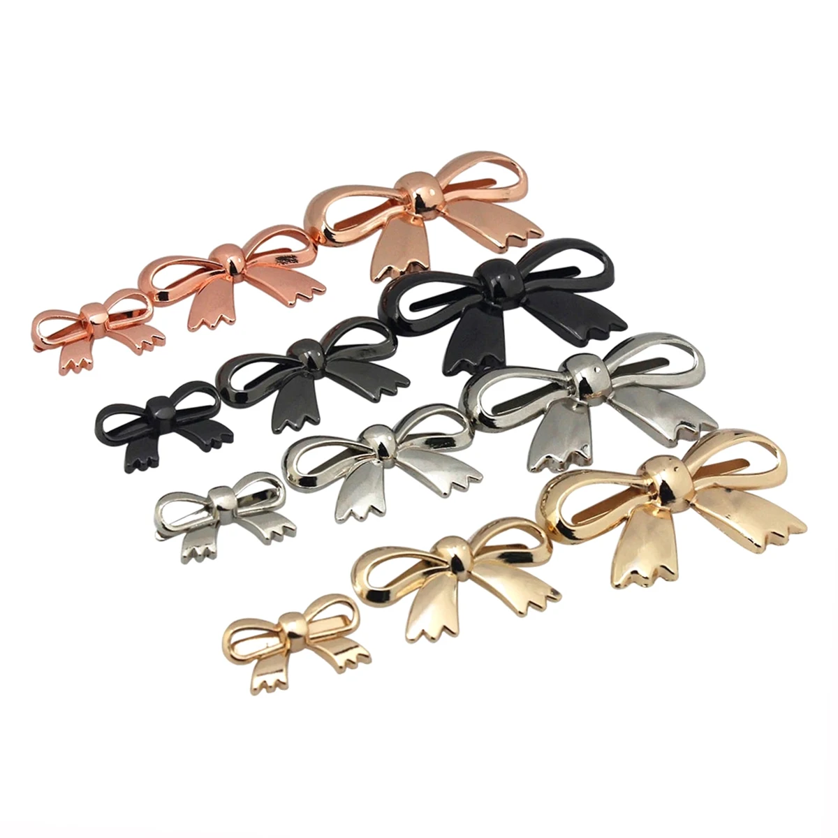 2pcs Metal Bowknot Buckle New Style Fashion Shoes Clip Clasp for DIY Handbag Bag Garments Hardware Closure Bag Parts Accessories