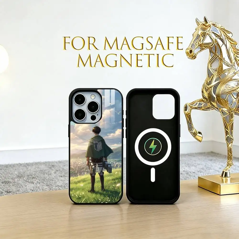 Anime Attack on Titan Phone Case For iPhone17,16,15,14,13,12,11 Plus,Pro Magnetic with Magsafe Wireless Charging