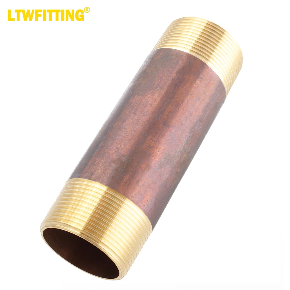 

LTWFITTING Brass Pipe 5-1/2" Long Nipple Fitting 1-1/2" Male NPT Air Water(Pack of 1)