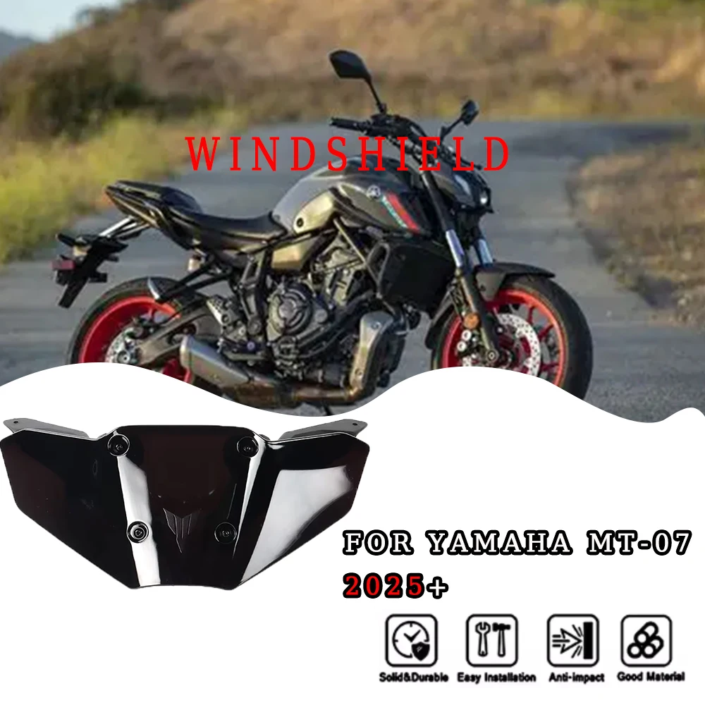 

Suitable for Yamaha MT-07 MT07 2025 windshield with bracket windshield panel