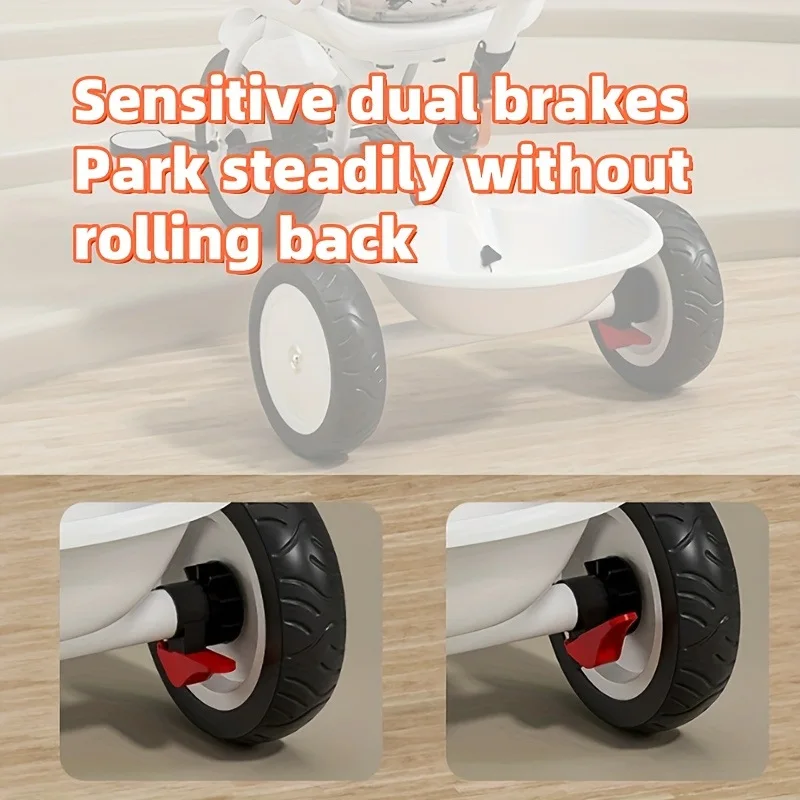 دراجات ثلاثية العجلات للأطفال، مقاعد دوارة، عربات أطفال، يمكن الجلوس أو الاستلقاء، عربات أطفال بثلاث عجلات